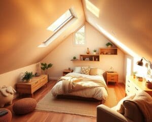 Hoe benut je de ruimte onder een schuin dak?