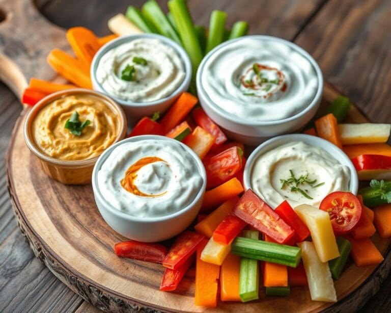 Wat zijn lekkere dips bij rauwkost?