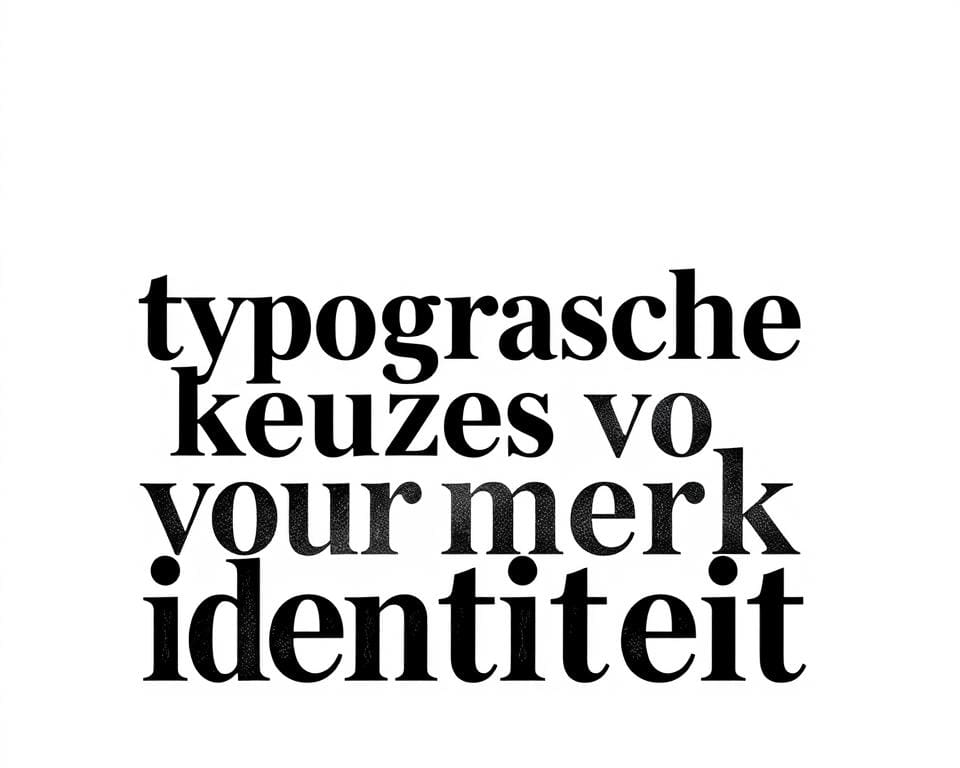 typografische keuzes voor merkidentiteit
