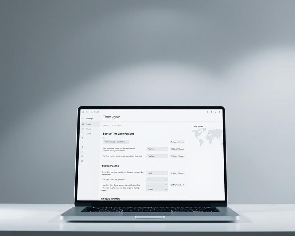 website tijdzones instellen