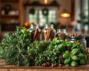 Hoe gebruik je geurige kruiden als decoratie?
