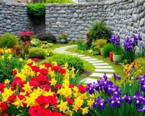 Op welke manier breng je kleur in een stenen tuin?