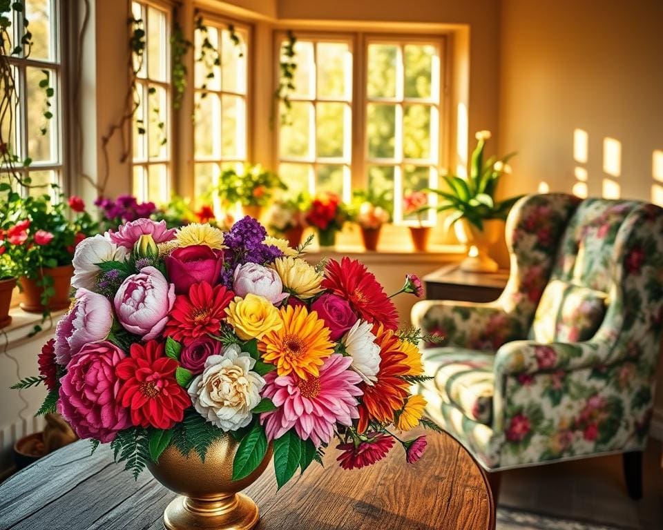 Op welke manier breng je kleur met seizoensbloemen?