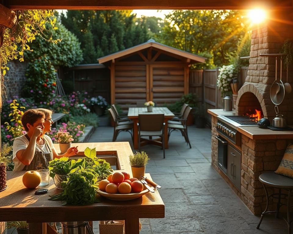 Wat maakt een buitenkeuken praktisch en gezellig?