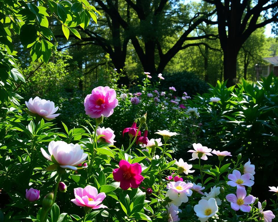 Welke bloemen bloeien in schaduwrijke hoekjes?