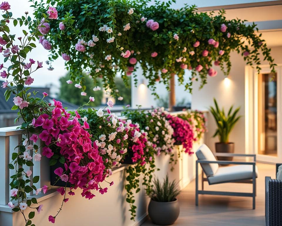 Welke bloemen passen bij een modern terras?