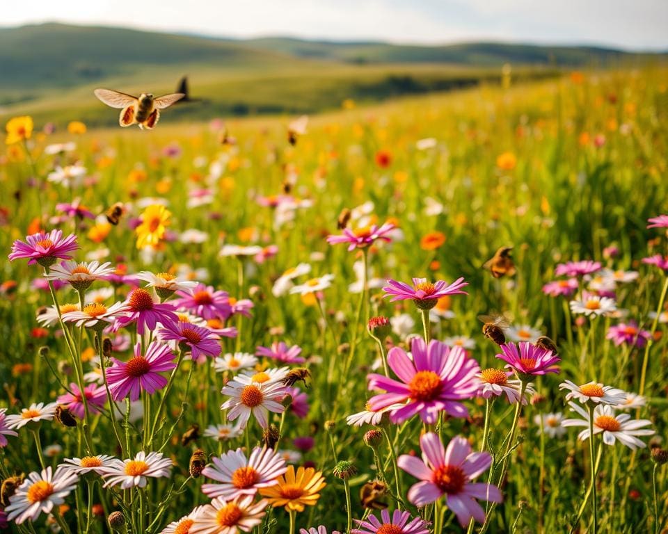 Welke bloemen trekken bijen en vlinders aan?