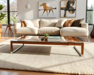 Waarom voelt een lage salontafel modern?