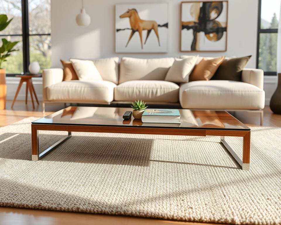 Waarom voelt een lage salontafel modern?