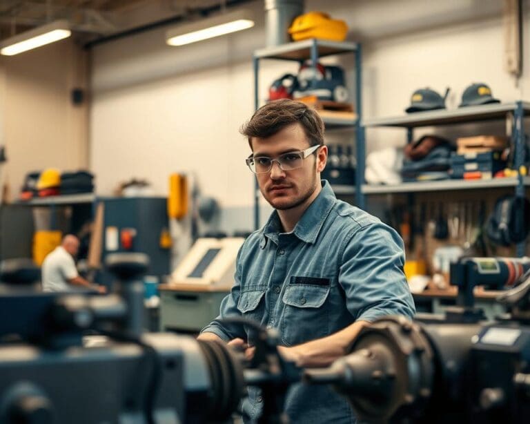 Waarom werkt een machinist veilig op de werkplaats?