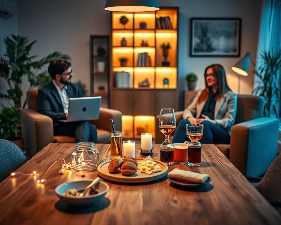 Wat past bij een digitale borrelavond met collega's?