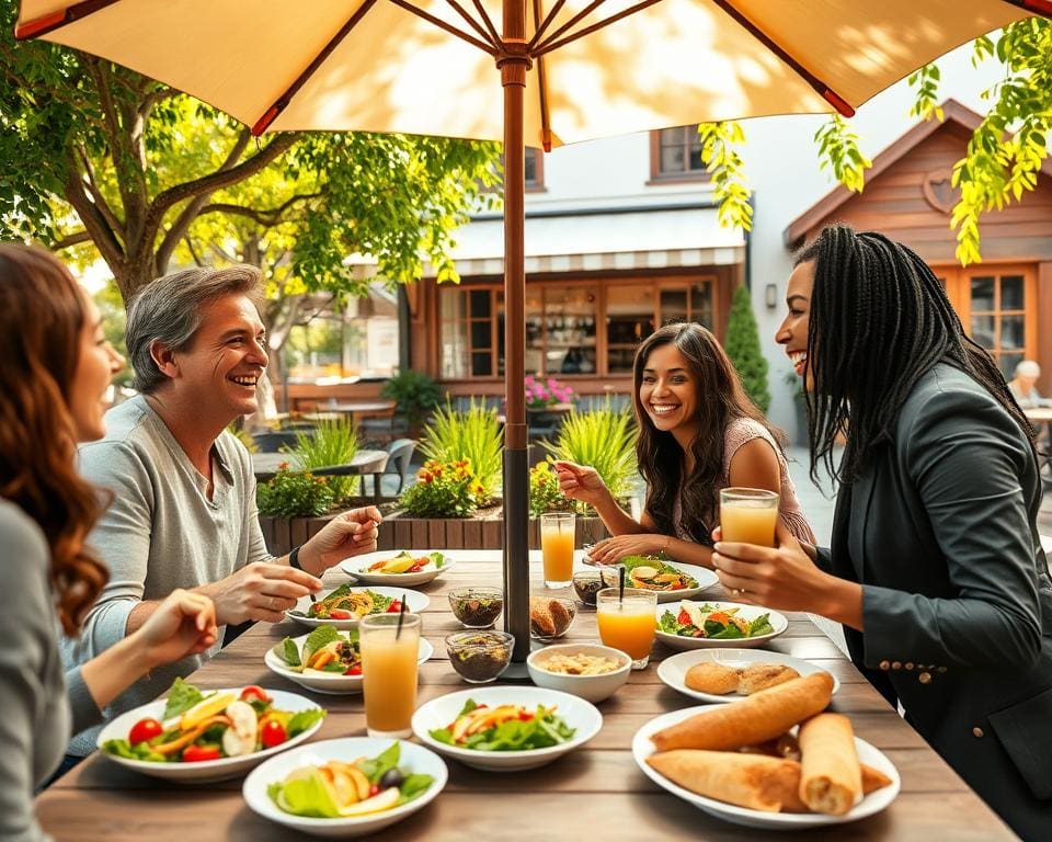 Waarom is een lunch buiten de deur zo ontspannend?