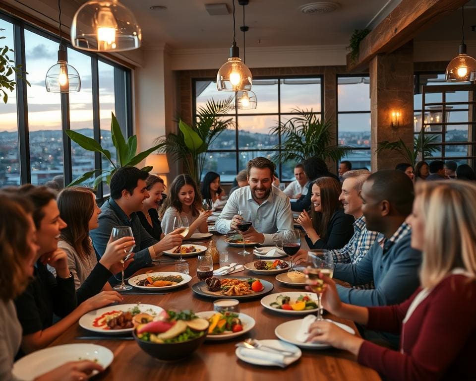 Waarom is een restaurantbezoek populair in het weekend?