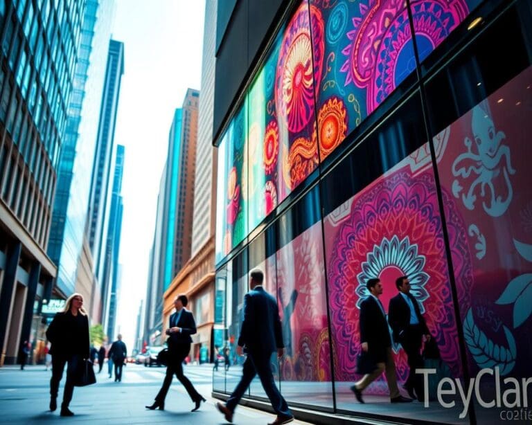 Wanneer is full-colour glasfolie geschikt voor reclame?