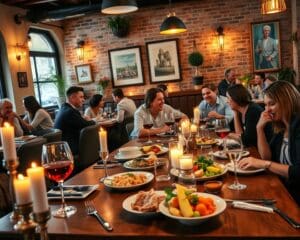 Wat maakt een diner in een bistro zo gezellig?