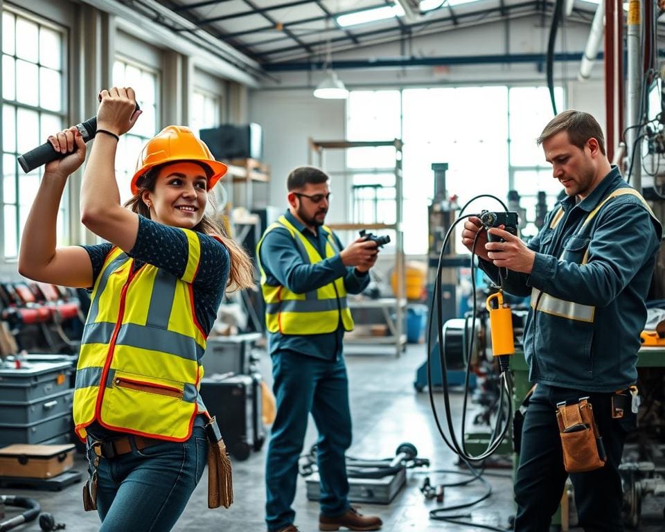Welke technische beroepen zijn fysiek zwaar?