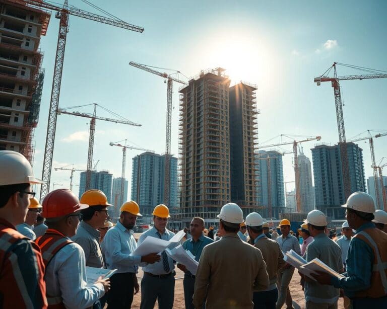 Werken aan grote bouwprojecten